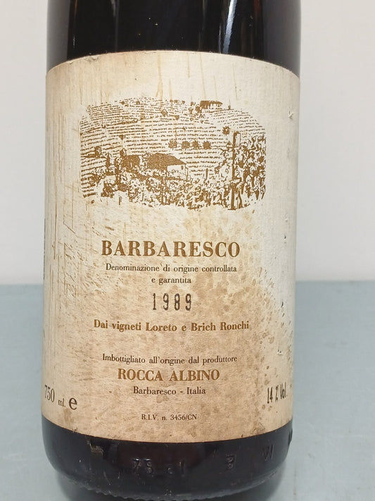 Barbaresco Rocca Albino 1989 Vigneti Loreto e Brich Ronchi bott.75 cl 14%