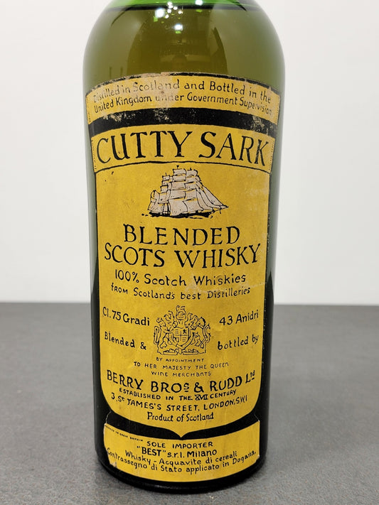 Whisky Cutty Sark 1960s Berry Bros Rudd Blended Scotch Whisky bott. 75 cl 43%
