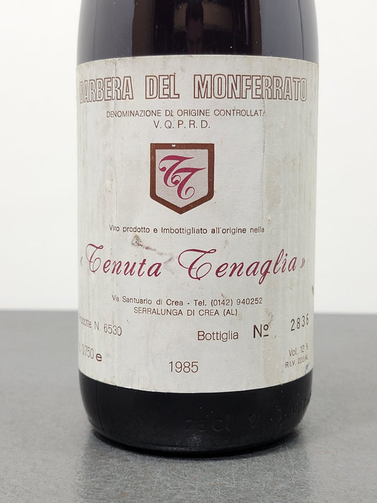 Barbera Tenuta Tenaglia 1985 Monferrato Serralunga D'alba bott. 75 cl 12%