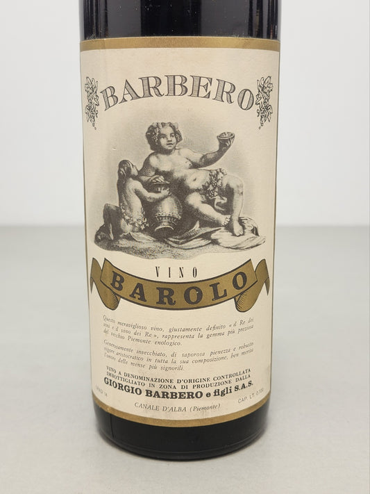 Barolo Giorgio Barbero 1961 Canale D'alba bott. 72 cl 14%