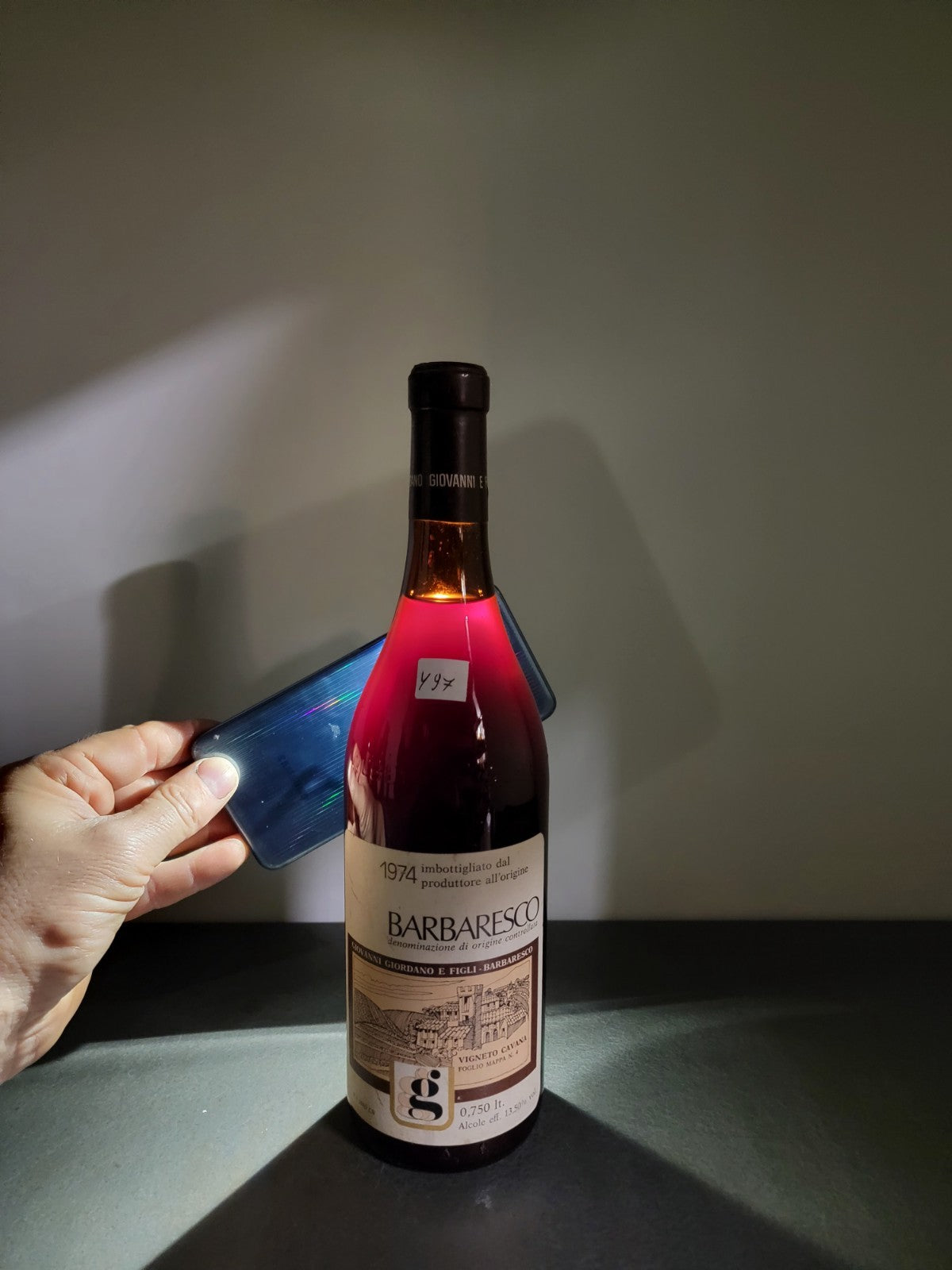 Barbaresco Giovanni Giordano 1974 Vigneto Cavana bott. 75 cl 13.5%