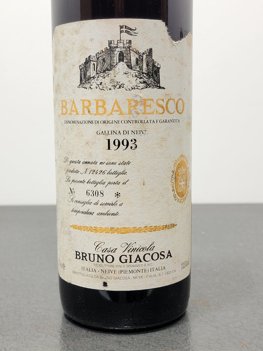 Barbaresco Bruno Giacosa 1993 Gallina di Neive bott..75 cl 13.5%