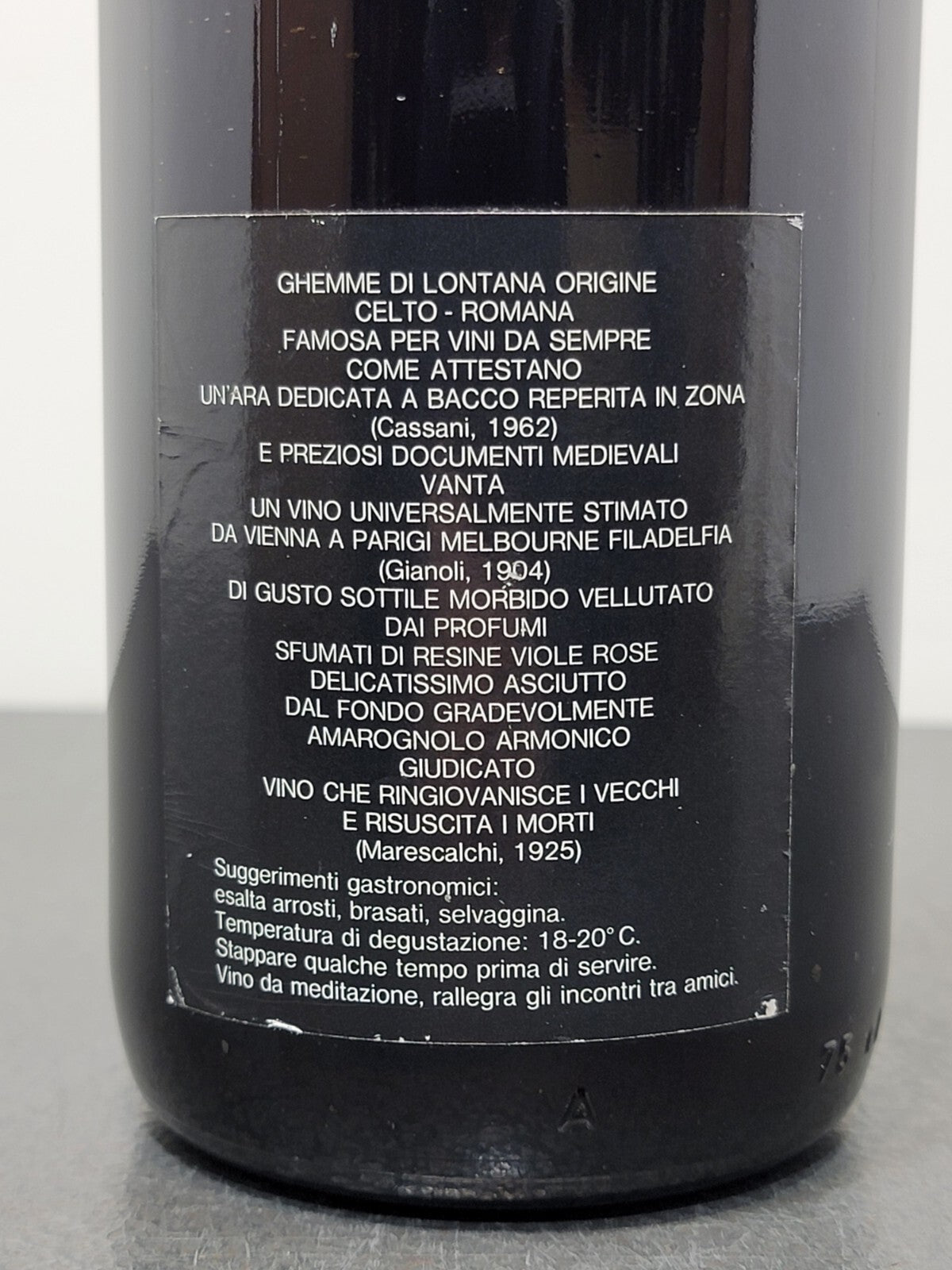 Ghemme 1982 Antichi Vigneti Di Cantalupo Alberto & Maurizio Arluno bott 75 cl