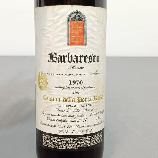Barbaresco Cantina della Porta Rossa 1970 bott.72 cl 13.5%