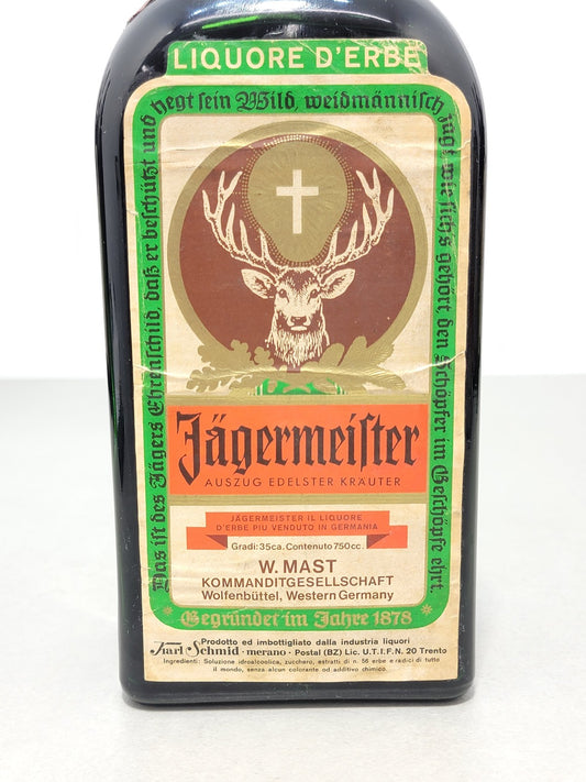 Amaro Jagermeister 1970s Karl Schmid bott. 75 cl 35%