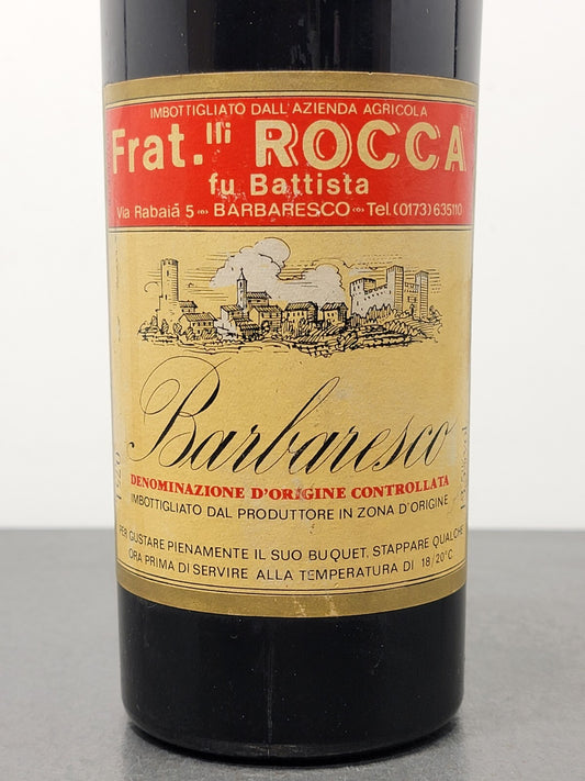 Barbaresco Fratelli Rocca Fu Battista 1984 bott. 75 cl 13.5%