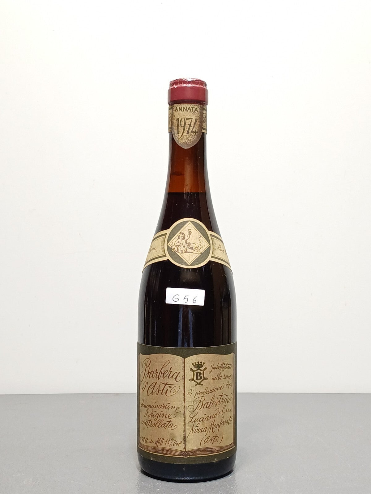 Barbera 1974 Balestrino Luciano Nizza Monferrato bott. 72 cl 13%