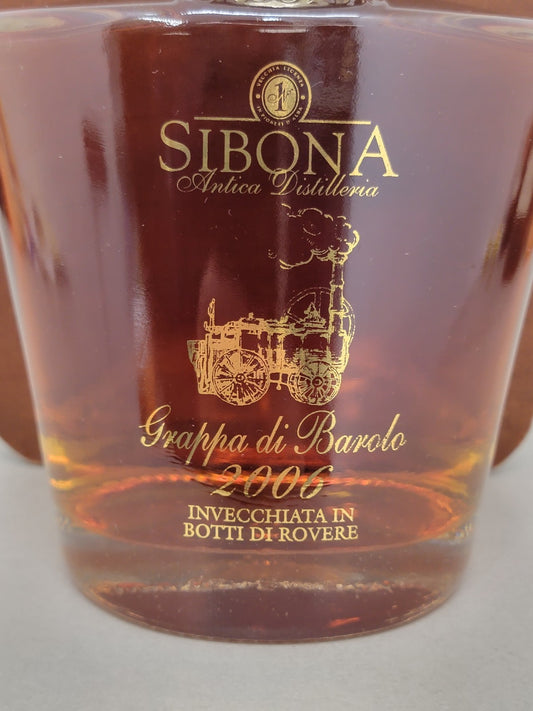 Grappa Di Barolo Sibona 2006 Millesimato Cassa In Legno bott. 70 cl 44%