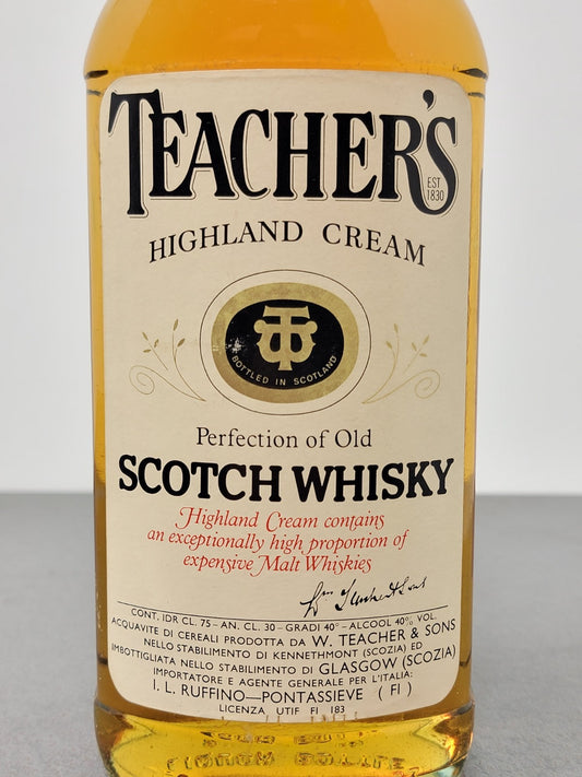 Whisky Teacher's 1970s Highland Cream Scotch Whisky bott.75 cl 40%