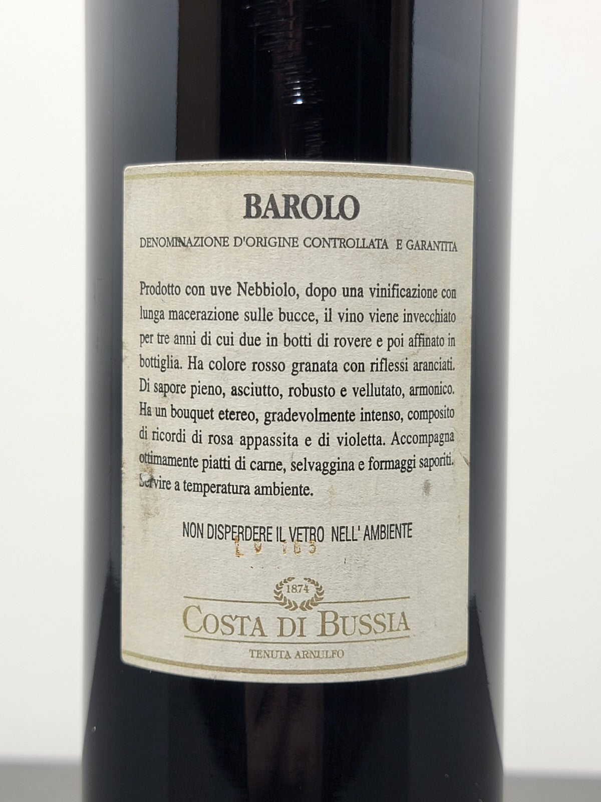 Barolo Costa di Bussia 1996 Tenuta Arnulfo Monforte D'alba bott.75 cl 13.5%