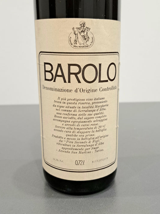 Barolo 1974 Pira Secondo Riserva Speciale bott. 72 cl