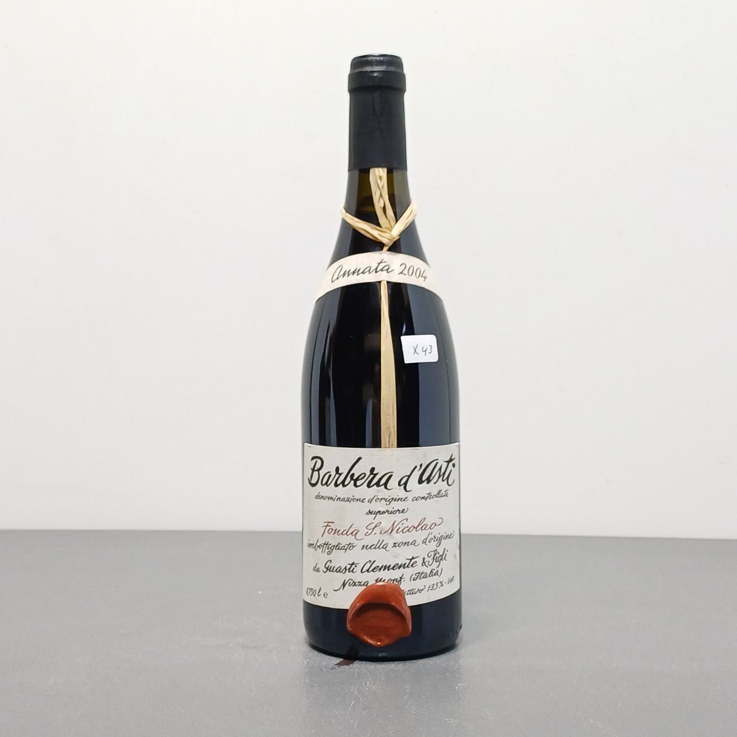 Barbera Guasti Clemente 2004 Fonda S.Nicolao Nizza Monferrato bott. 75 cl 13.5 %