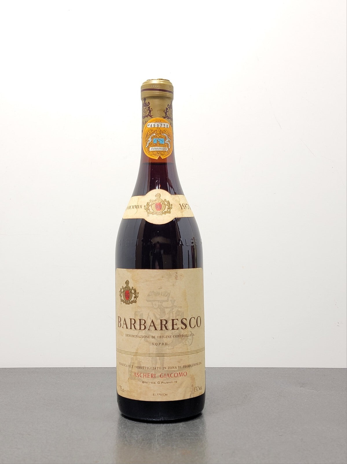 Barbaresco Ascheri Giacomo 1979 bott..75 cl 13%