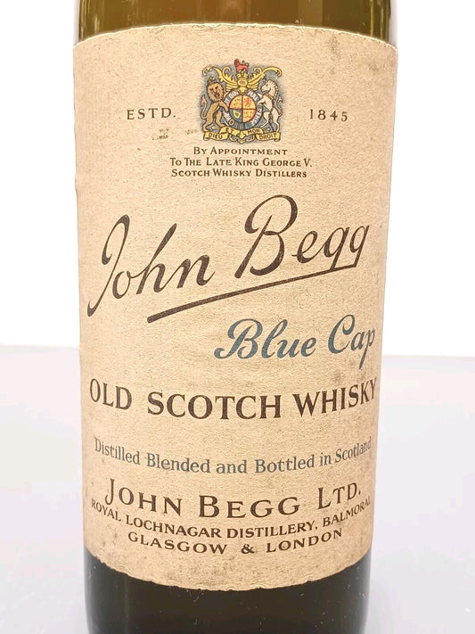Whisky John Begg Blu Cap Blended Old Scotch Whisky bott.75 cl 1950s