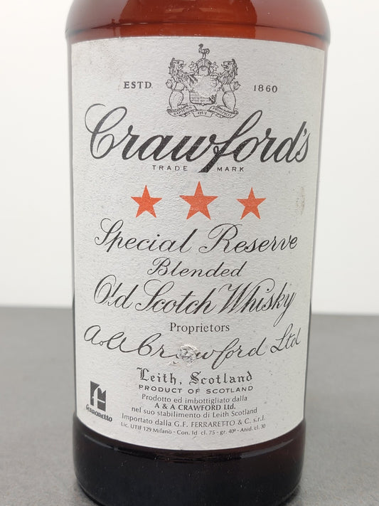 Whisky Crawford's 1970s Special Reserve Old Blended Scotch Whisky bott 75 cl 40%