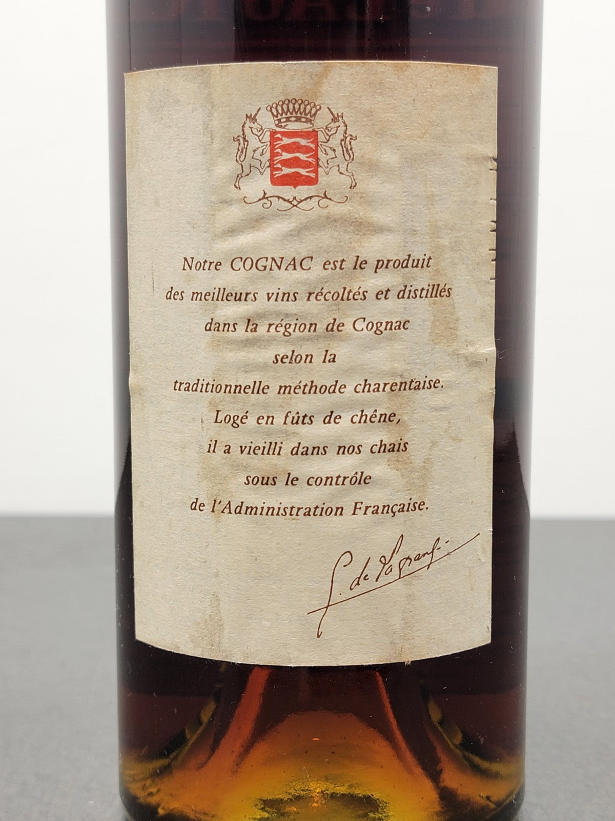 Cognac Gaston de Lagrange 3stars 1960s bott.75 cl 40%