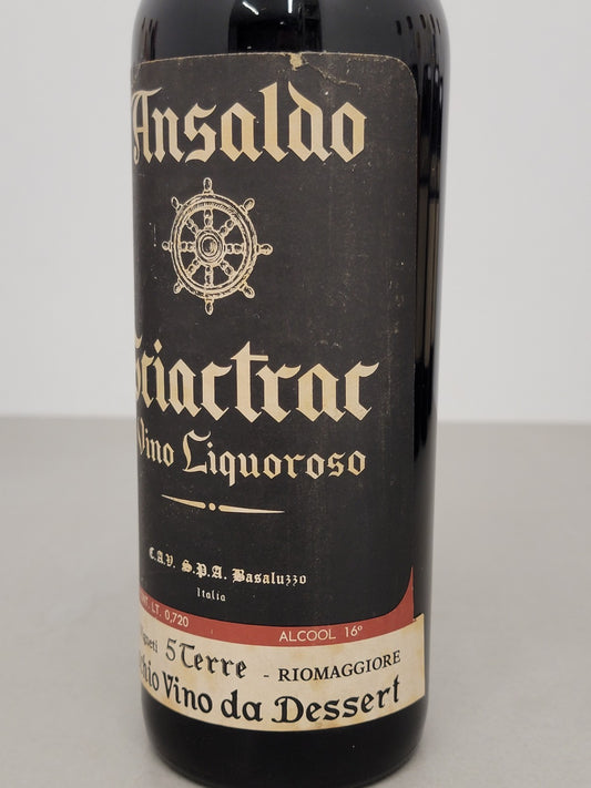 5 Terre Scaictrac 1964 Ansaldo Vino Da Dessert bott. 72 cl 16%