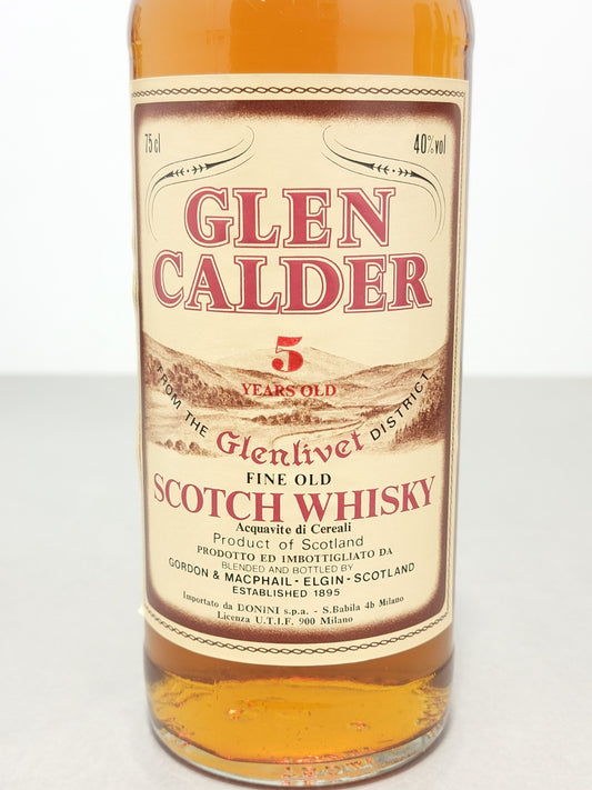 Whisky Glen Calder 5 years Glenlivet Gordon & Macphail 1970s con Box 75 cl 40%