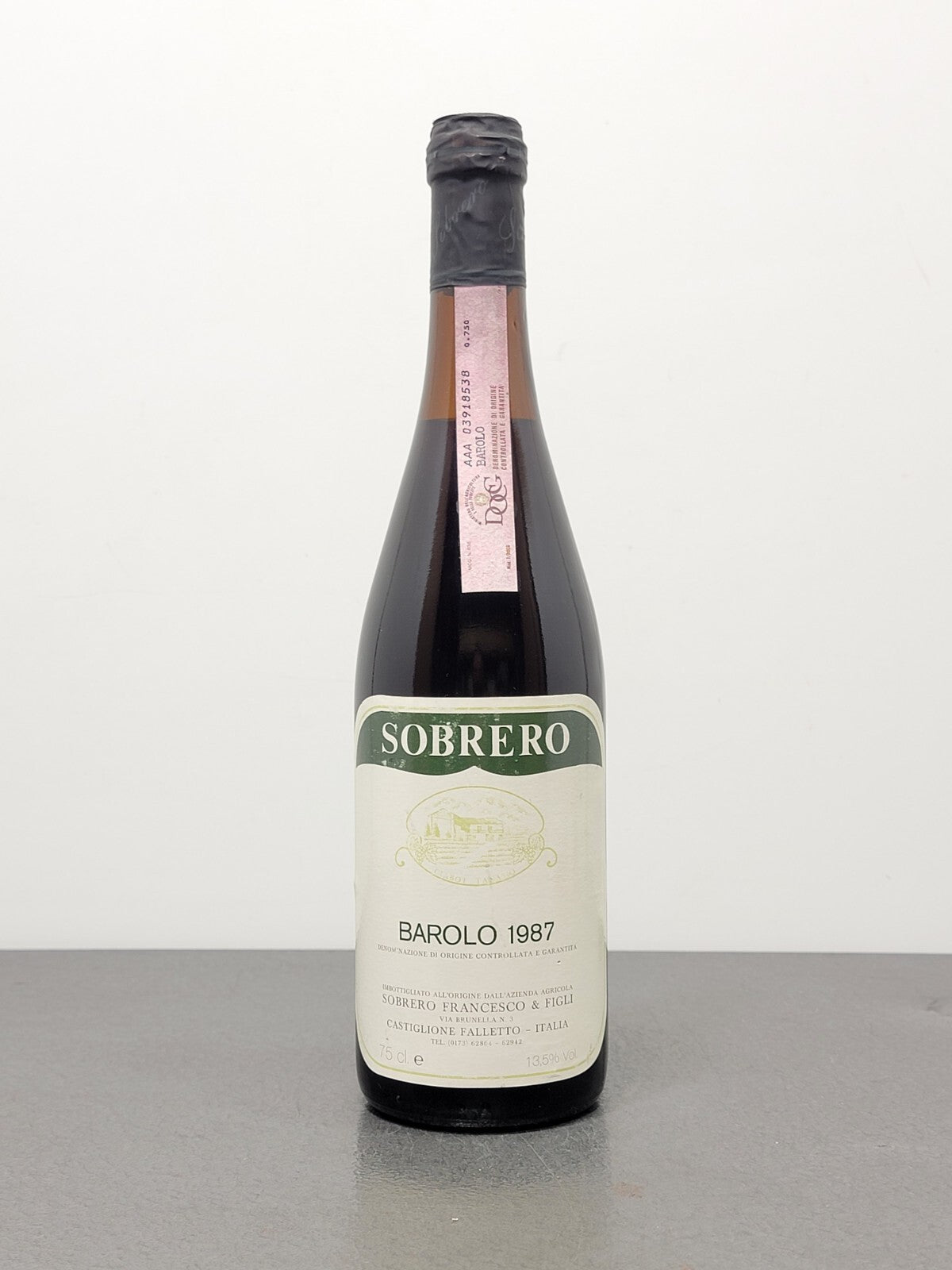 Barolo Sobrero 1987 Francesco & Figli Castiglione Falletto bott. 75 cl 13.5%