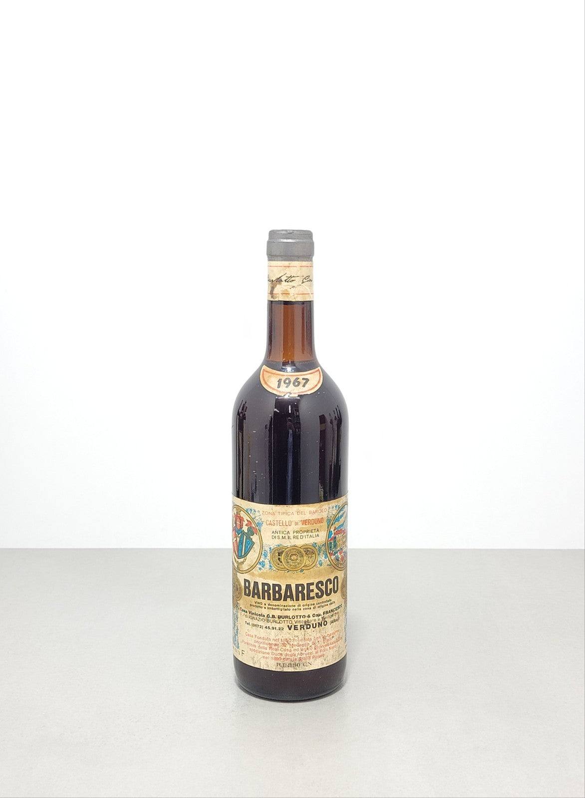 Barbaresco Castello Di Verduno 1967 G.B .Burlotto bott.. 72 cl 13.5%