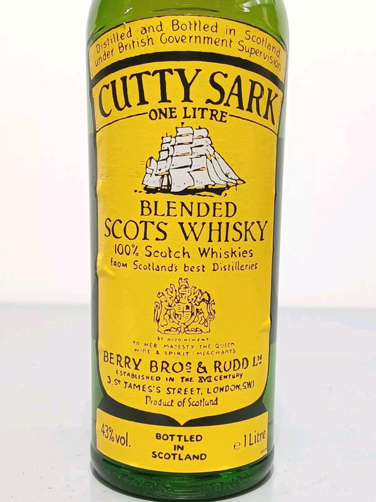 Whisky Cutty Sark 1970s Berry Bros Rudd Blended Scotch Whisky bott.1 litro 43%