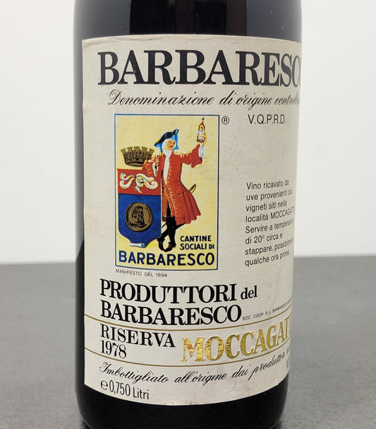 Barbaresco Moccagatta Riserva 1978 Produttori Del Barbaresco bott. 75 cl 14%