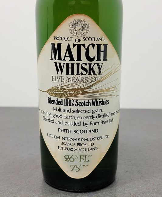 Whisky Match 5 years 1960s Blended Scotch Whisky bott.75 cl 43%