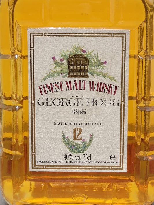 Whisky George Hogg 12 Years Old 1980s Finest Malt Scotch Whisky bott. 7540%