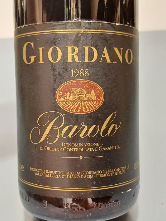 Barolo Giordano 1988 bott. 75 cl 13.5%