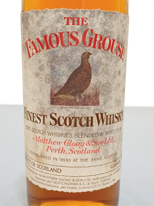 Whisky Famous Grouse Finest Scotch Whisky bott.0.75 cl anni 70