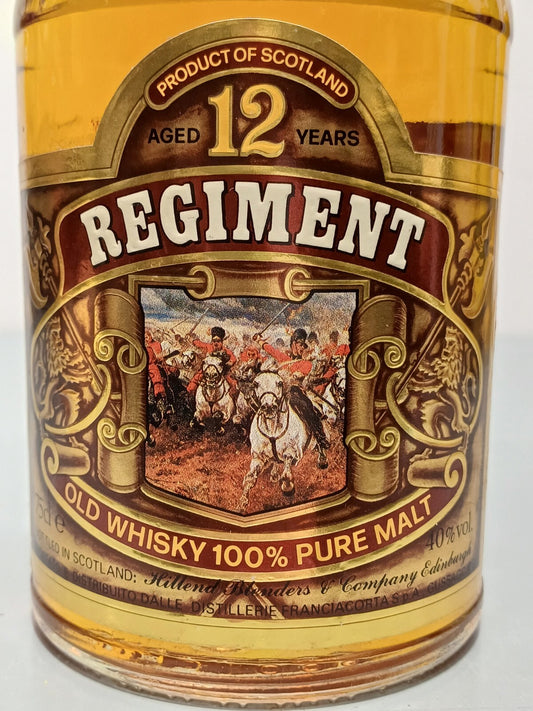Whisky Regiment 12 Years Old Pure Malt Scotch Whisky anni 70 bott.75 cl