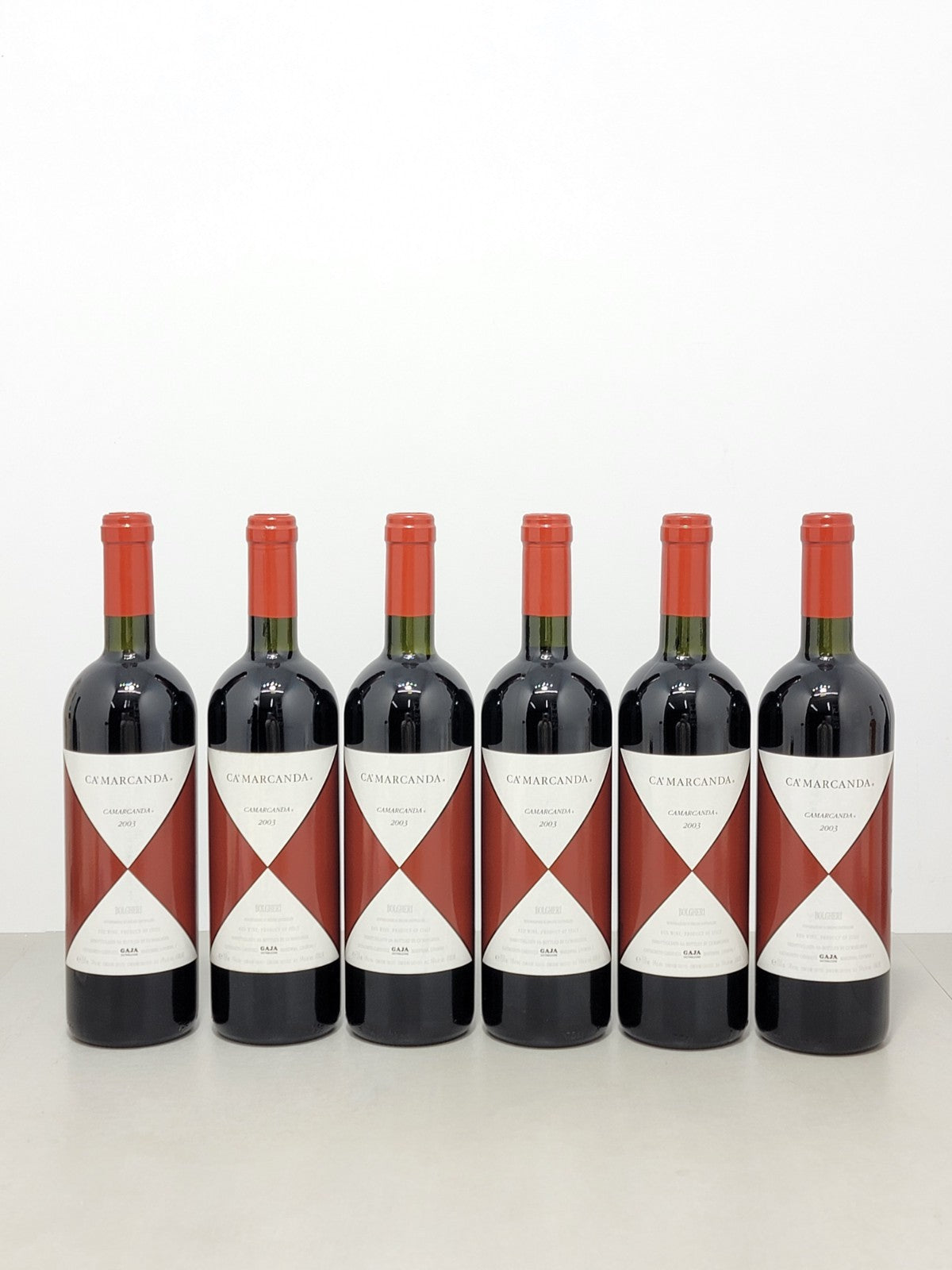 Gaja Ca' Marcanda 2003 Angelo Gaja 6 Bottle Cassa in Legno bott.75 cl 14%
