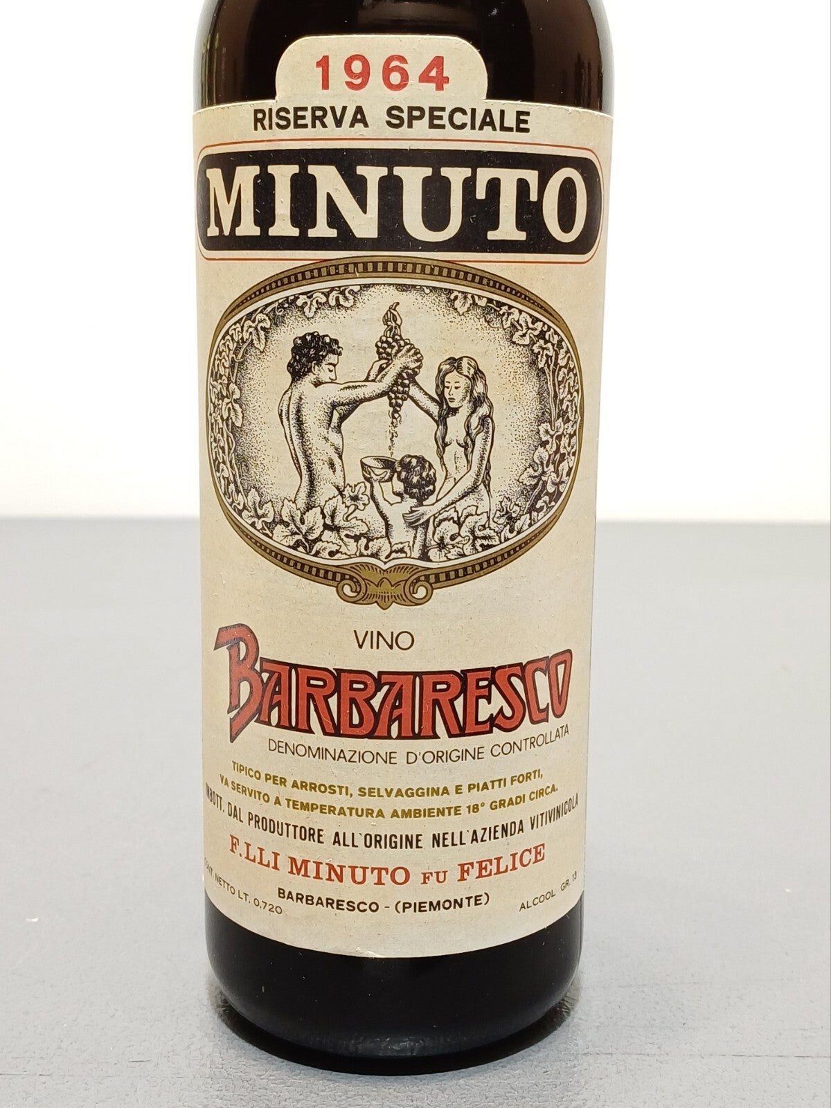 Barbaresco Fratelli Minuto 1964 Riserva Speciale bott. 72 cl 13% Tappo Nero