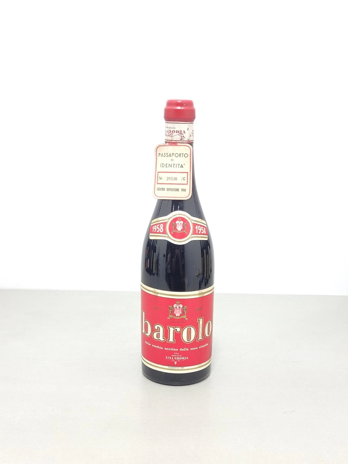 Barolo 1958 Marchese Villadoria Serralunga D'alba bott 72 cl, 13%