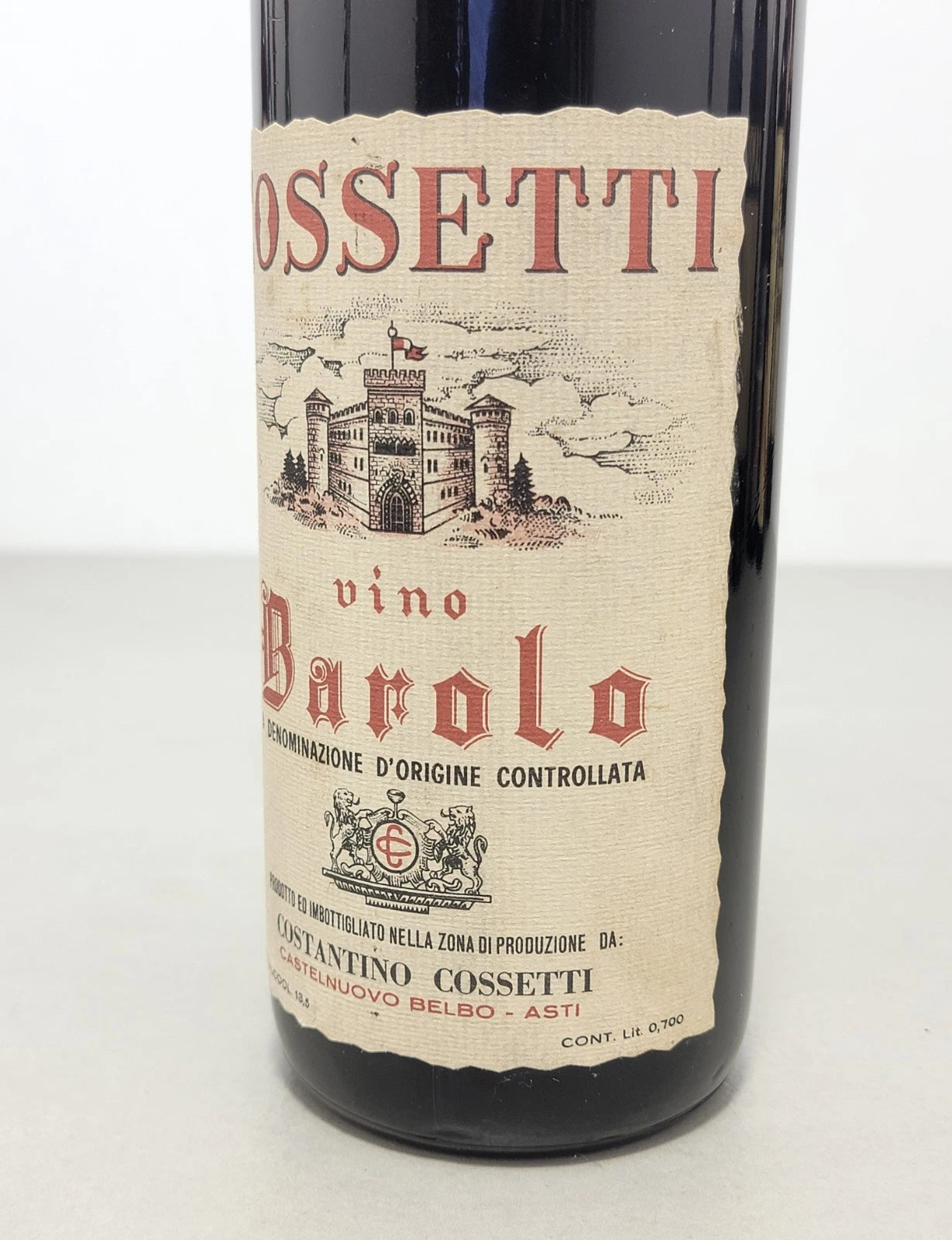 Barolo Cossetti 1962 Clemente & Figli bott.72 cl 13.5%