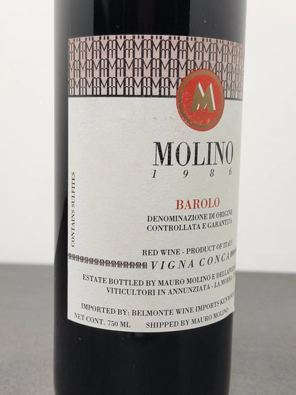Barolo Mauro Molino 1986 Vigna Conca bott.75 cl 13.5%