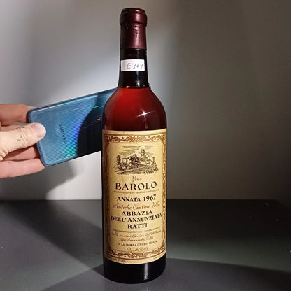 Barolo Renato Ratti 1967 Antiche Cantine Abbazia dell'Annunziata 72 cl 13,5%