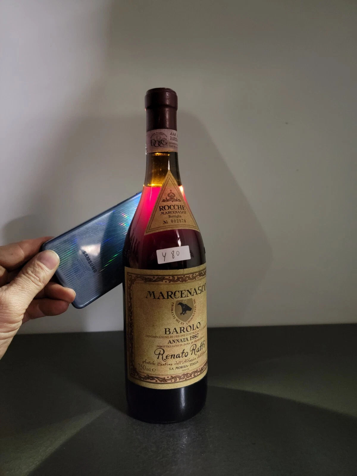 Barolo Renato Ratti 1987 Rocche Marcenasco Abbazia dell'Annunziata bott. 75 cl