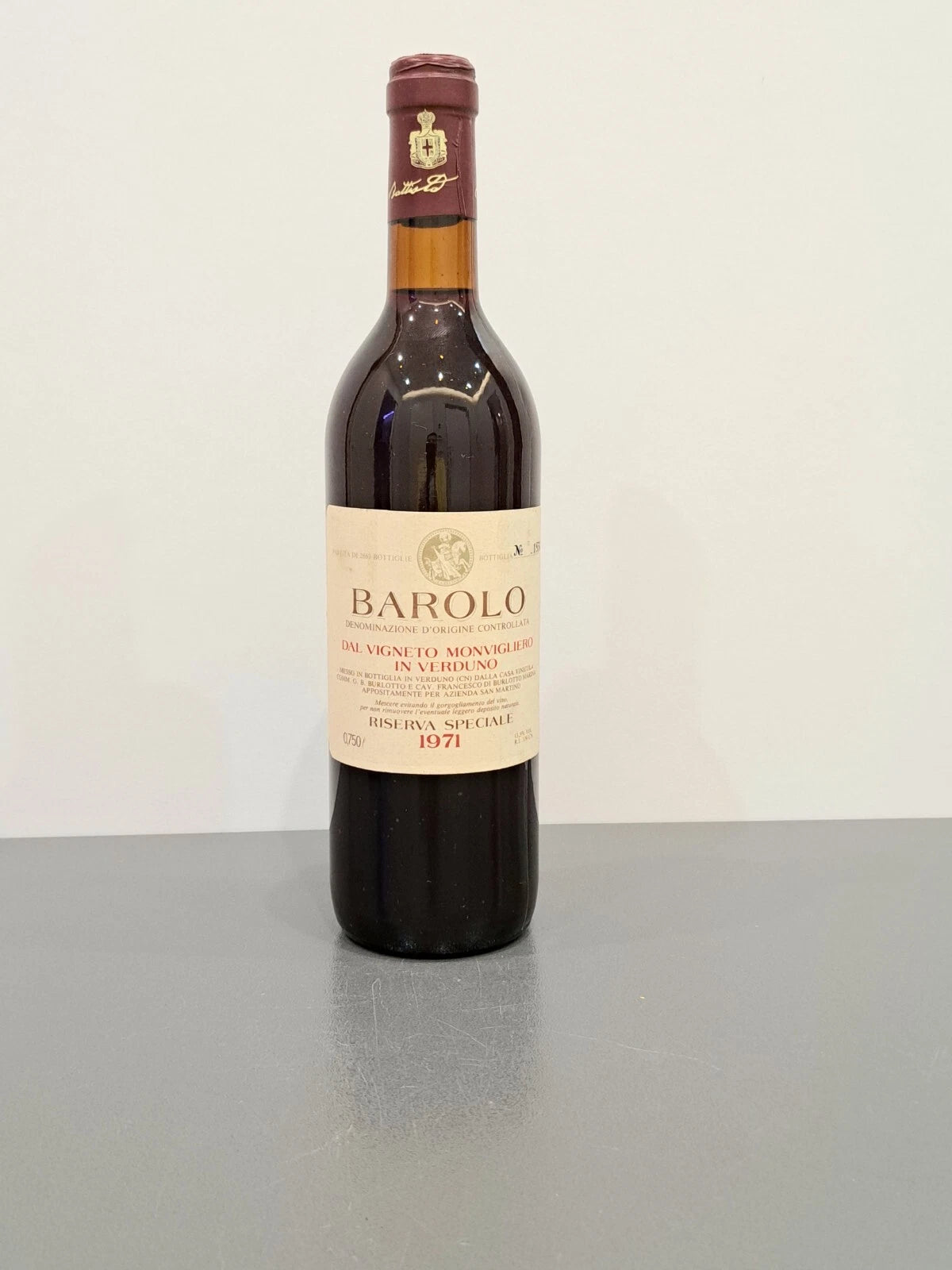 Barolo G.B. Burlotto 1971 Monvigliero In Verduno Riserva Speciale bott.75 cl