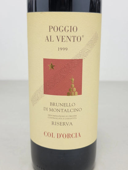 Col D'Orcia Riserva 1999 Poggio al Vento Brunello Di Montalcino 6 Bottiglie 75cl