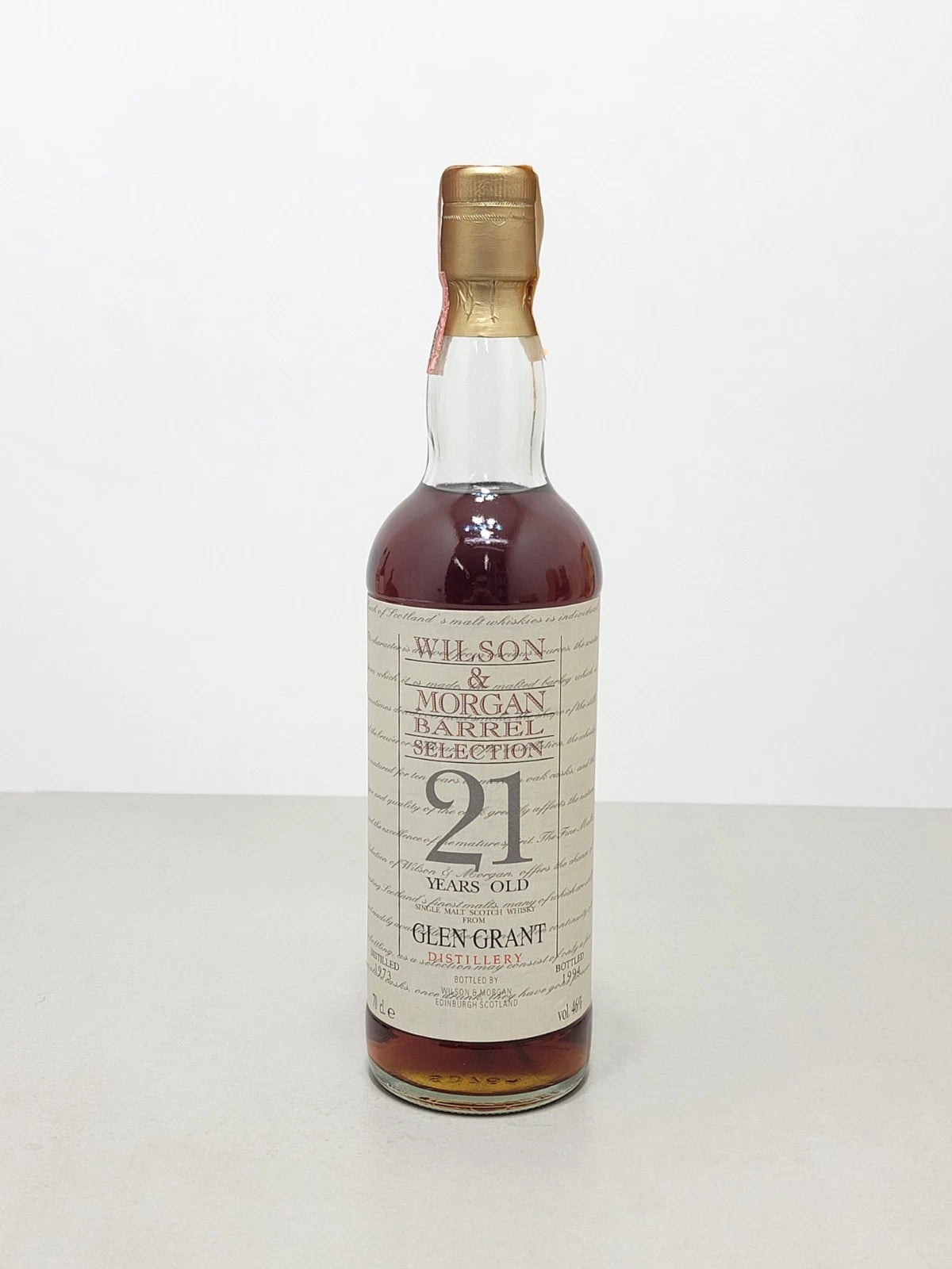 Glen Grant 21 years 1973 Wilson & Morgan Barrel Selection Imb 1994 bott 70cl 46%