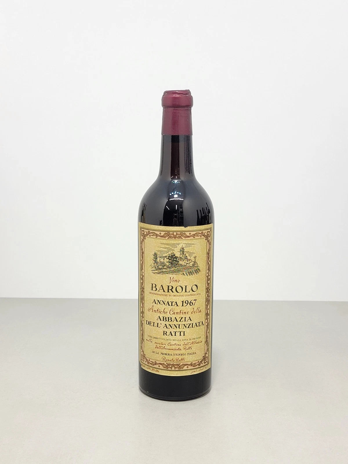 Barolo Renato Ratti 1967 Antiche Cantine Abbazia dell'Annunziata 72 cl 13,5%