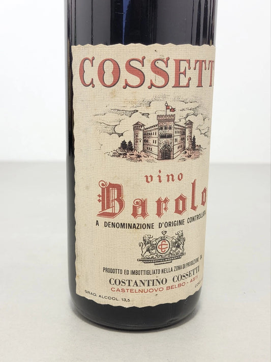 Barolo Cossetti 1962 Clemente & Figli bott.72 cl 13.5%