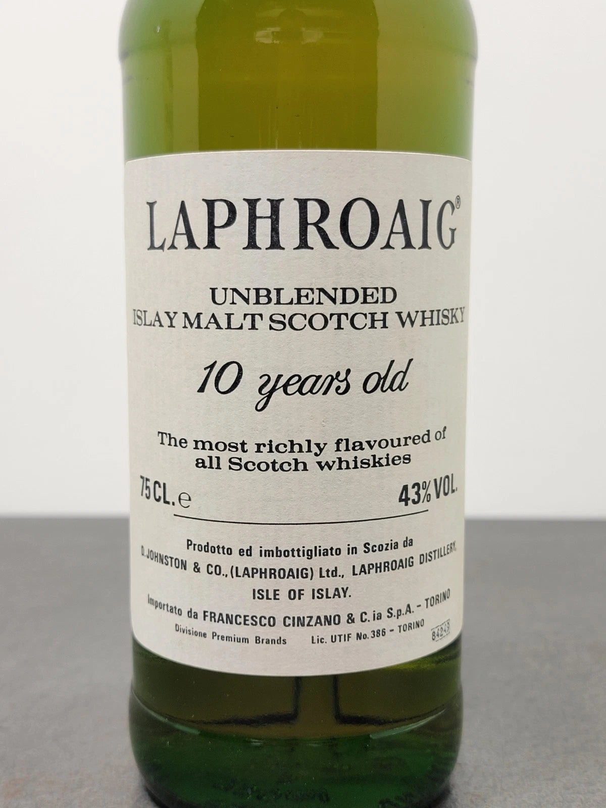 Whisky Laphroaig Unblended 10 years 1980s