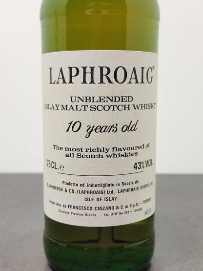 Whisky Laphroaig Unblended 10 years 1980s