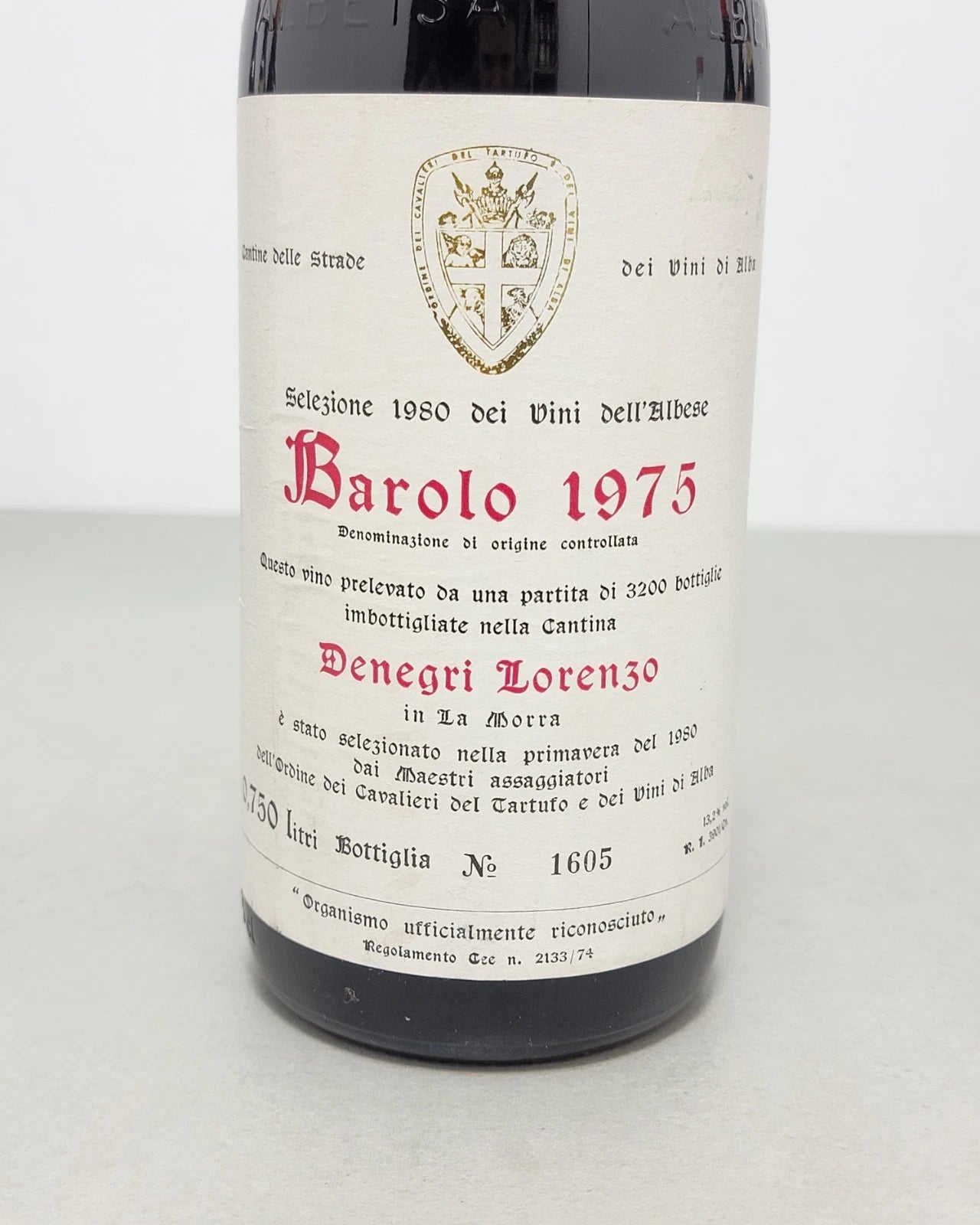 Barolo Denegri Lorenzo 1975 Cavalieri Del Tartufo 75 cl 13,2%