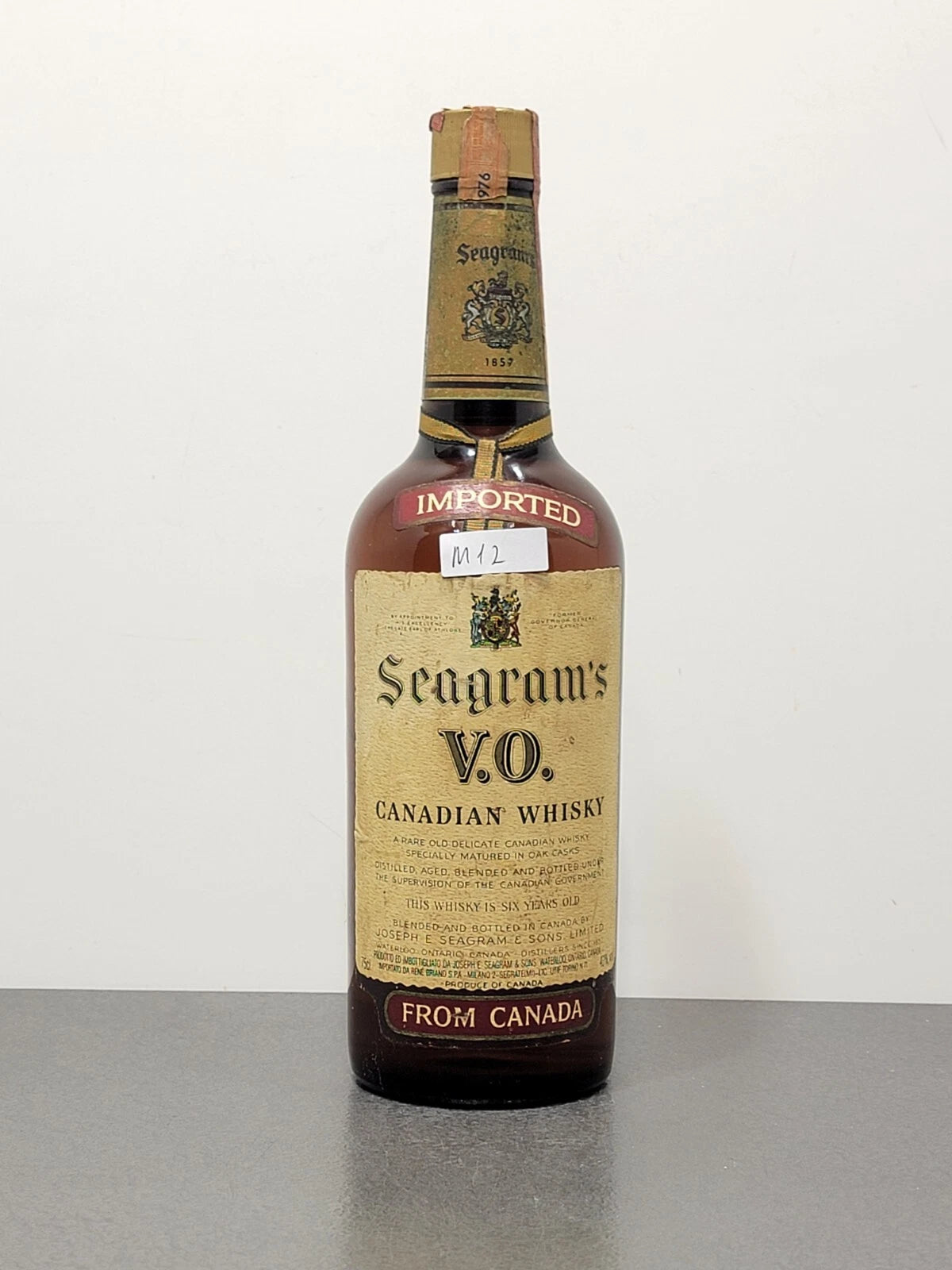 Whisky Canadian Seagram's V.O. 1976 6 Years Old bott.75 cl 40%