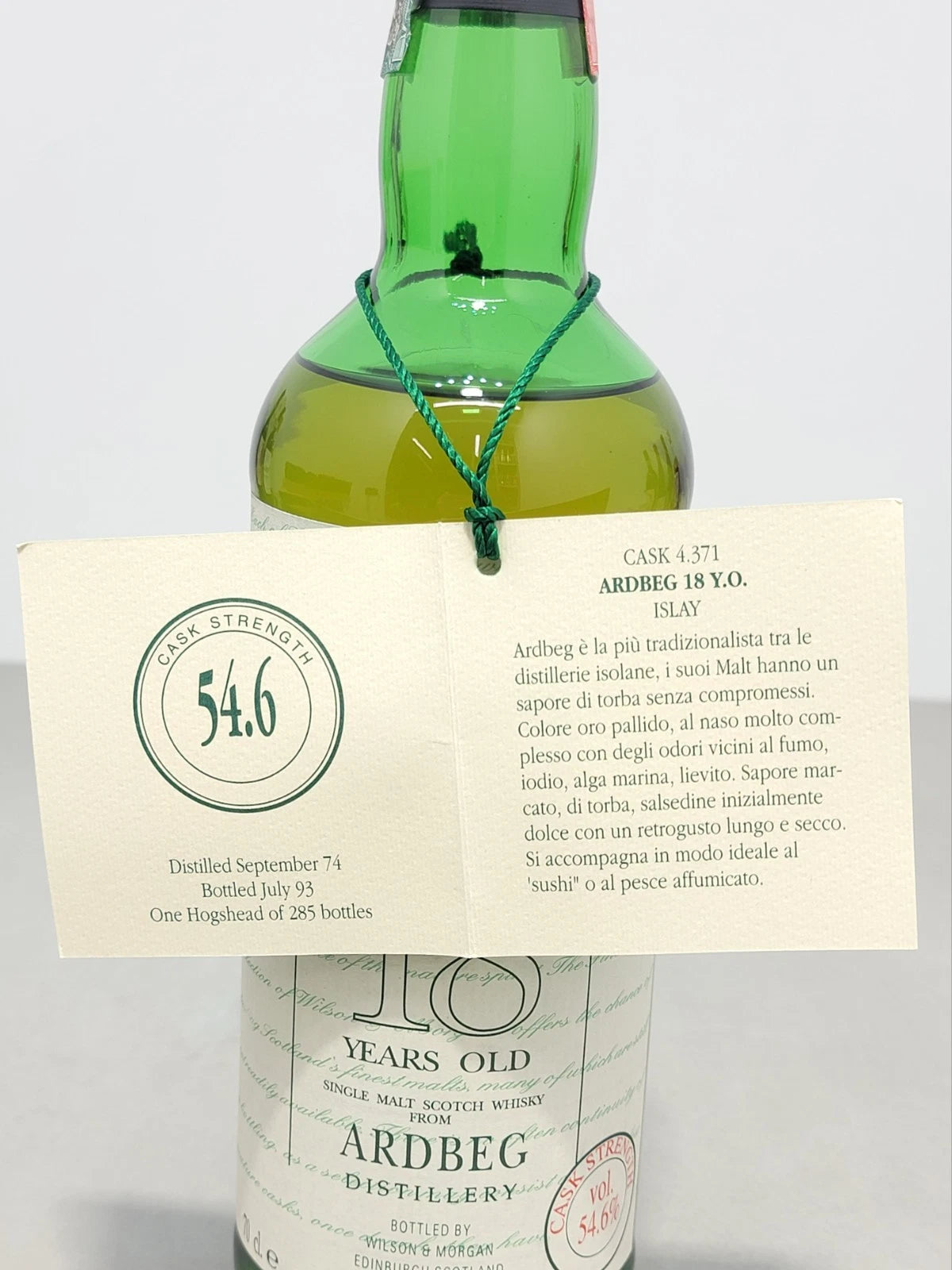 Whisky Ardbeg 18 years 1974 Wilson & Morgan imb. 1993