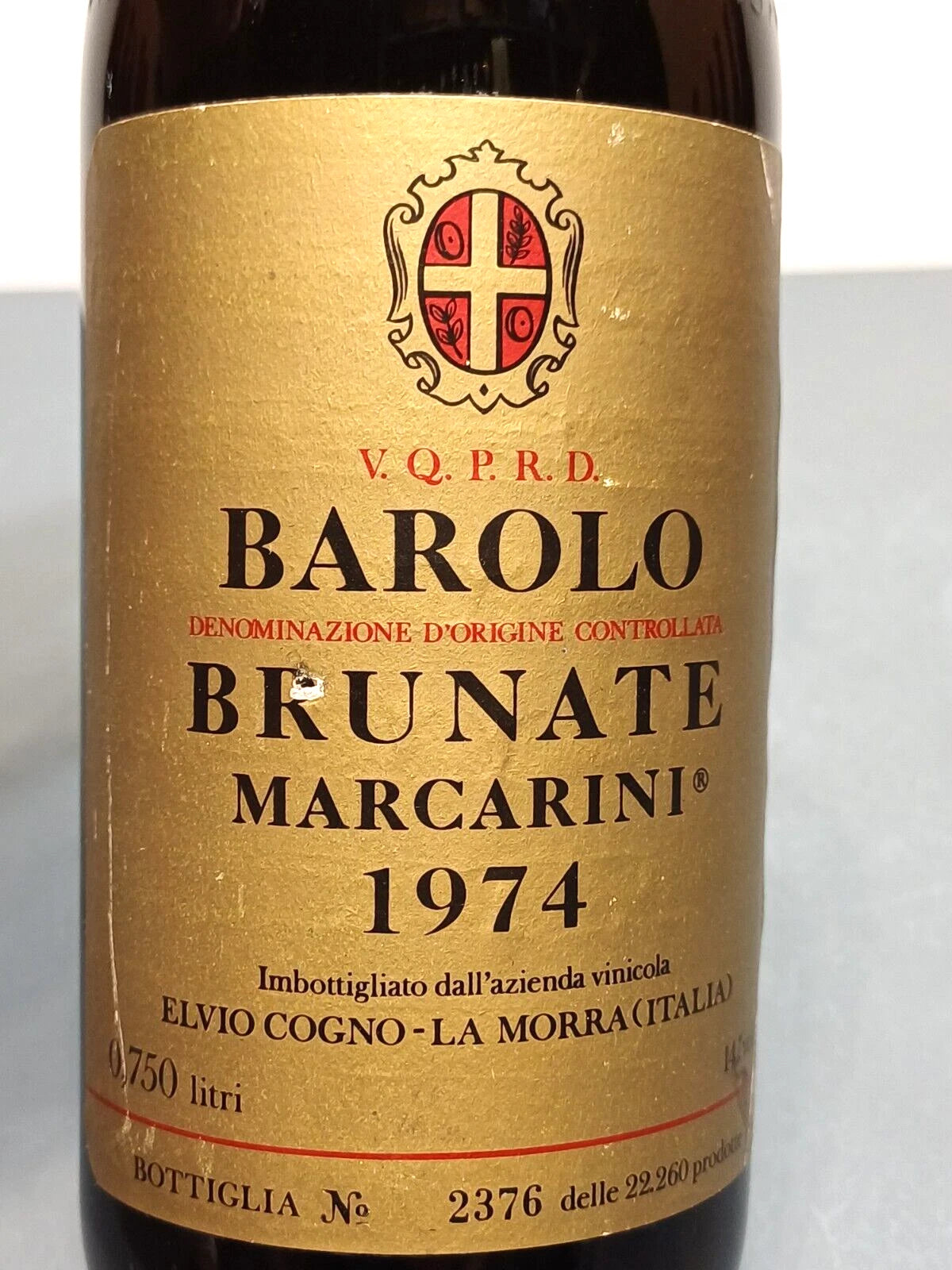 Barolo 1974 Brunate Marcarini Elvio Cogno La Mora bott75 cl