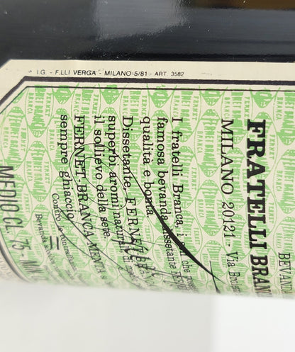 FERNET - Branca Menta 1981